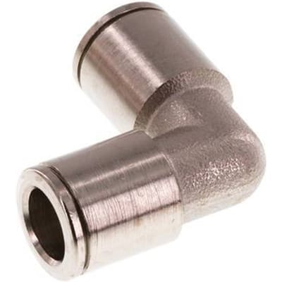 8mm 90 graden L-verbinding Messing Insteekfitting FKM [2 Stuks]