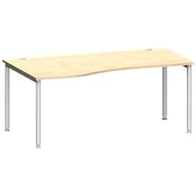 Schäfer Shop  Genius Bureautafel in vrije vorm MODENA FLEX, aanbouw links B 1800 mm, esdoorn