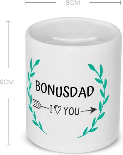 Akyol - bonusdad i love you Spaarpot - Papa - de liefste bonusvader - vader cadeautjes - vaderdag - verjaardag - geschenk - kado - 350 ML inhoud