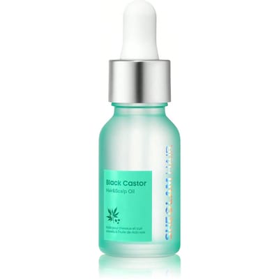 Zwarte ricinusolie voor haar en hoofdhuid - 15 ml/0,5 fl oz, hoofdhuidverzorgingsolie, haarversterkende olie, essentiële haarolie, hydraterend serum met ricinusolie, hydrateert een droge hoofdhuid en dorstige haren, verbetert de elasticiteit en glans. Geschikt voor krullend haar en herstelt beschadigd haar na permanent.