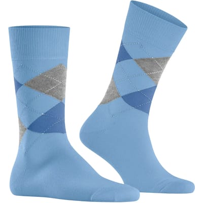 Burlington King gedessineerd katoen sokken heren blauw - maat 40-46