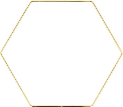 Gouden zeshoek 25x21,8 cm in metaal - Artemio
