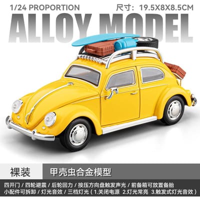 1:24 Kever Camping Aangepaste Auto Legering Metaal Diecast Modelauto Huis Trendy & Bureau Display Ornament Verjaardagscadeaus