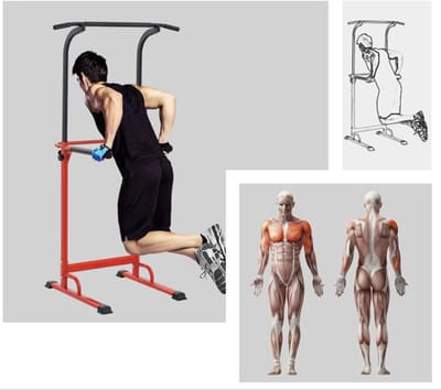 Verstelbaar Krachtstation voor Thuis Fitness - Multifunctionele Optrekstang en Trainingsapparaat
