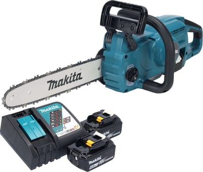 Makita DUC 357 RG2X3 accukettingzaag 18 V 35 cm borstelloos + 2x accu 6,0 Ah + oplader