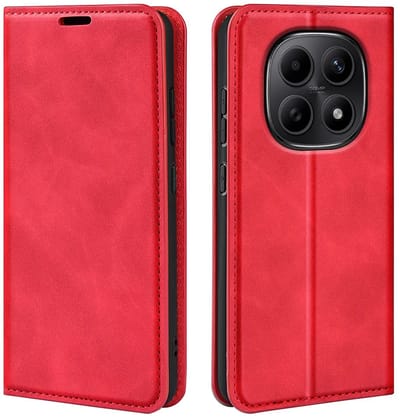 MobyDefend Hoesje - Geschikt voor Xiaomi Redmi Note 15 4G - Luxe Wallet Bookcase (Magnetische Sluiting) - Rood
