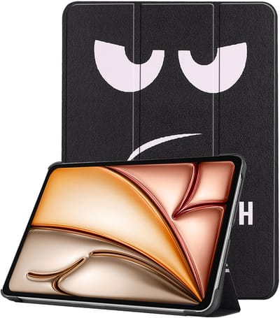 Hoesje - Geschikt voor Apple iPad Air M3/M4 (2025/2026) - 11 inch - Dun & Stevig - Trifold Bookcase - Hard Cover - Hardcover Book Case - Tablet Hoes - Don't Touch Me