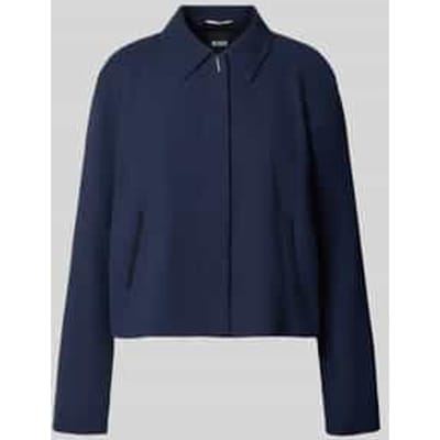 Regular fit korte blazer van pure viscose