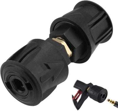 M22 14mm snelkoppeling adapter geschikt voor hogedrukreinigerslang, geschikt voor Kärcher K2-K7 snelkoppeling slangen.