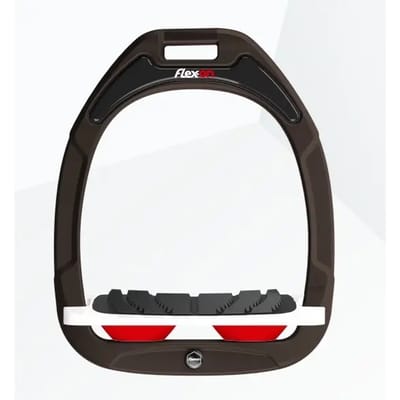 Verstelbare stijgbeugels Grip Bruin/Wit/Rood Flex-On Green Composite