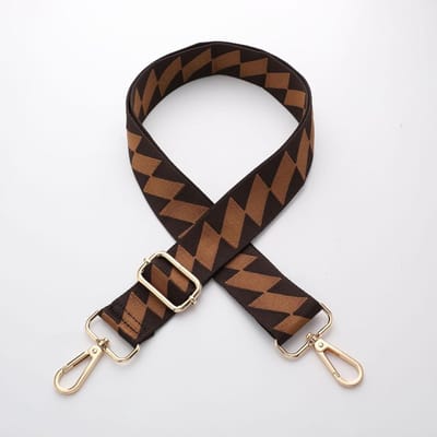 Verstelbare Schouderband voor Crossbody Tas van Canvas, Breedte 3.8 cm, Bruin, Geschikt voor Koffers en Tassen
