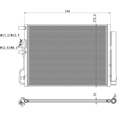Condensor, airconditioning NRF 350501