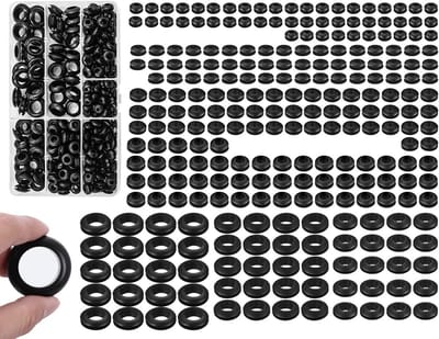 260 Stuks Rubber Sealing Ringen Set voor Kabels - 7 Maten Kabelgoten en Rubber Doppen voor Kabelbescherming en Aansluitingen