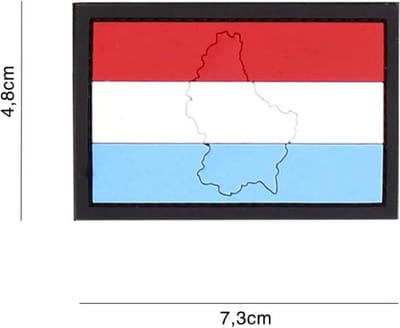 Embleem 3D PVC Luxemburg met Contour