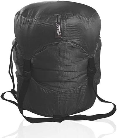 Compressiezak - Ultralight Slaapzak Stuff Sack voor Kamperen, Wandelen en Backpacken - Ruimtebesparende Oplossing (Zwart, L)