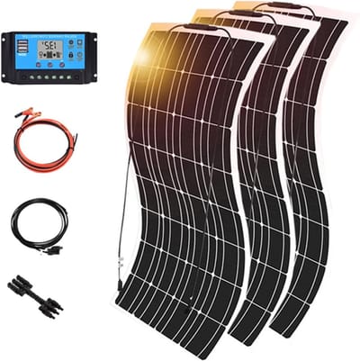 Zonnepaneel Set - Flexibele panelen - Energie opwekken - Hoge efficiëntie - 800 Watt - Zwart