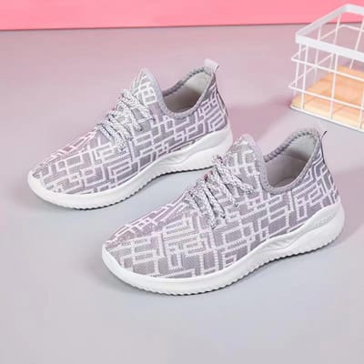 Nieuwe Casual Sneakers Damesmode Kokosnoten Schoenen Mesh Ademend Zachte Zool Hardloopschoenen 40 gray