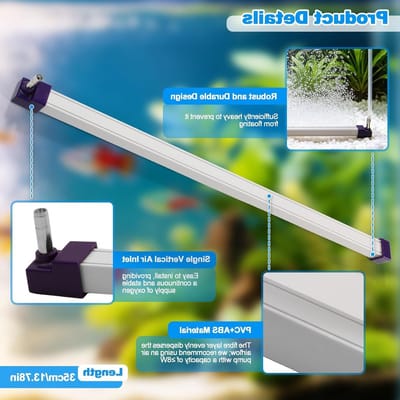 Aquarium zuurstof bubbelstrips voor zoet en zout water - Bubbler met luchtslang en luchtpomp voor optimale beluchting