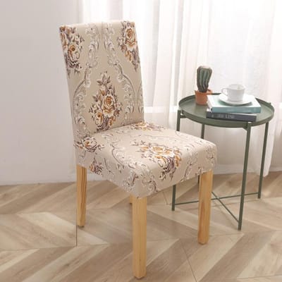 Bladeren Serie Stoelhoes Verwijderbare Anti-Vuile Bloementak Bedrukte Stoelhoezen Voor Eetkamer Thuis Bruiloft Stretch Stoelhoes 1 piece