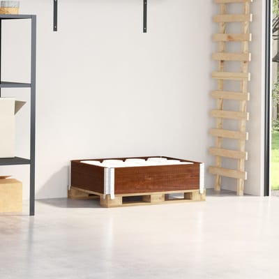 vidaXL - Palletopzetrand - 80x60 - cm - massief - grenenhout - bruin