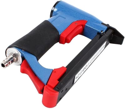 Luchtnietmachine - Pneumatische nietmachine - Hout bevestigen - Omkeerbare uitlaat - 125 nagels - Blauw zwart