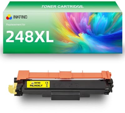 INKFIND TN248XL Geel tonercartridge compatibel met Brother TN248XL TN-248XL Geel toner cartridge - 1-pack Geel
