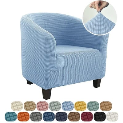 Clubstoelhoes Stretchkuipstoelhoes Effen kleur Bankhoes Polar Fleece Bankhoezen voor Studeerkamer Bar Counter Woonkamer 1pcs