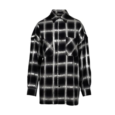 Amiri Glanzend Geruit Oversized Shirt - '10s