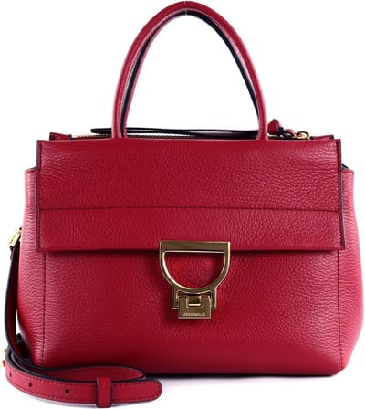 COCCINELLE Leren handtas schoudertas Arlettis Handbag Grained Leather Sangria (rood)paars