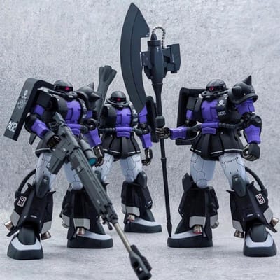 HG 1/144 GTO ZAKU Marque des Trois Étoiles Noires Rabbit Mk-II Maquette à Assembler Poupée Mécha Décorer Puzzle Jouets pour Garçons Cadeau Objet de Collection