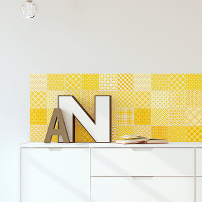 Zelfklevende muurtegelstickers voor keuken en badkamer - 24 Scandinavische Stockholm tegelstickers - 24 stickers van 10x10 cm