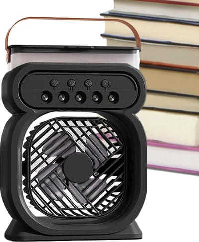 Mist ventilator - draagbare ventilator met mist,Draagbare heer Koeling Desktop Fan - USB Stille USB Luchtkoeler Luchtbevochtiger met 3 snelheden, koele gadgets voor