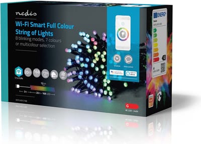 Nedis SmartLife-kerstverlichting - Koord - Wi-Fi - RGB - 168 LED's - 20.0 m - Android / IOS