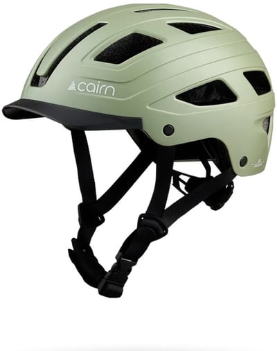 Cairn Fietshelm Clarke - Heren & Dames - E-bike & stadfietsen - Ingebouwde LED - Mat Khaki - Maat M (55-58 cm)