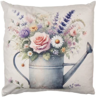 Clayre & Eef Kussenhoes 45x45 cm Beige Polyester
