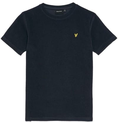Lyle & Scott Towelling T-shirt Polo's & T-shirts Jongens - Polo shirt - Donkerblauw - Maat 122/128