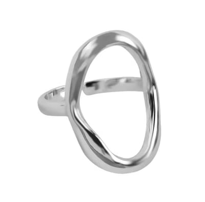 Jomide Ring Open Ovaal - Zilverkleurig