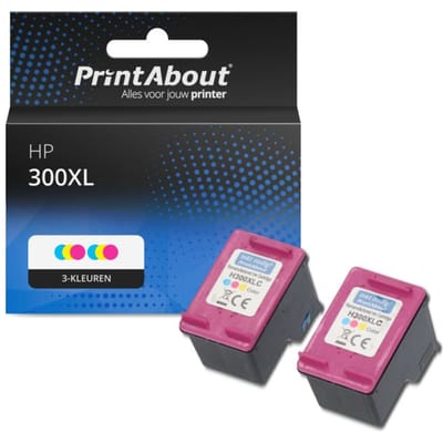 PrintAbout huismerk Inktcartridge 300XL (CC644EE) 3-kleuren Multipack Hoge capaciteit Geschikt voor HP