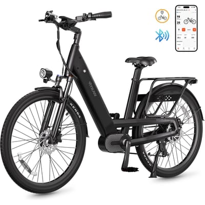 Vitilan L5 500W motor+48V15AH Samsung battery, 26 * 2.4-inch tires, color instrument panel, hydraulic brake,  electric bicycle BLack-1 zwart