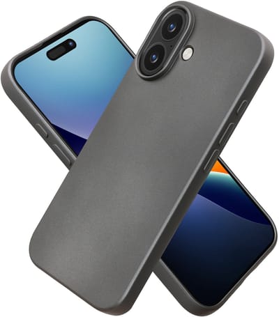 kwmobile telefoonhoesje geschikt voor Apple iPhone 16 - Hoesje voor smartphone - Back cover in metallic grijs