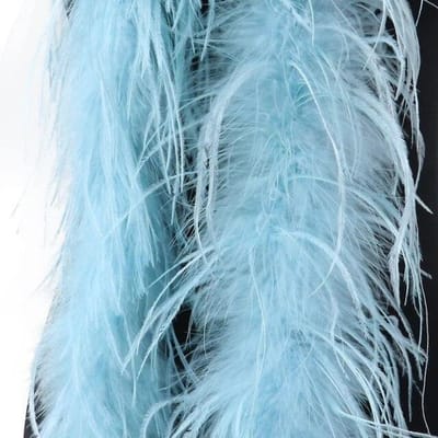 Kleurrijke 1ply Struisvogelveren Boa 2Meter Pluimen Sjaal voor Bruiloft Kleding Decoratie Naaien Ambachten Kostuum Kleding Accessoires L paars