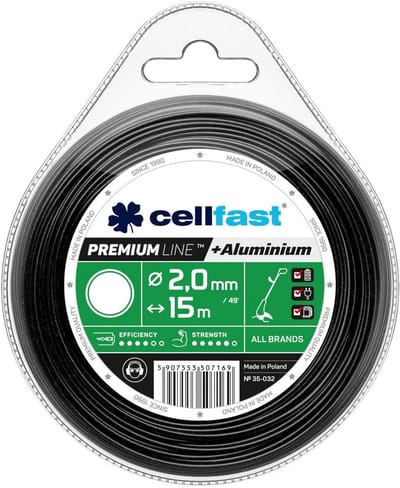 Cellfast Strimmer Lijn Draad Voor Grastrimmers En Bosmaaiers Grastrimmer Draad Premium Cirkel 2,0 mm 15 m
