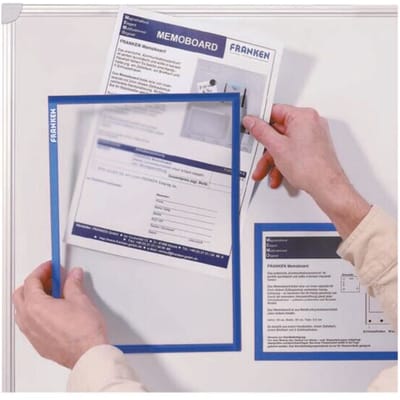 FRANKEN magnetische zak FRAME IT X-tra!Line, DIN A4, blauw