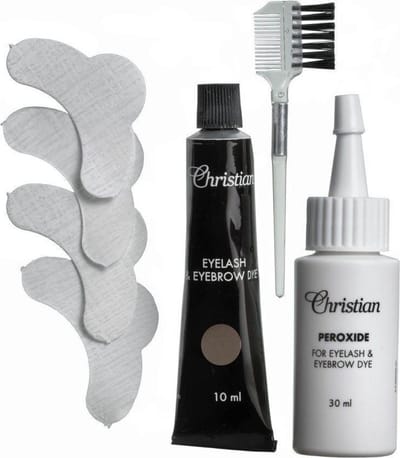 Christian Faye Wenkbrauw- en wimperverfkit - Donkerbruin