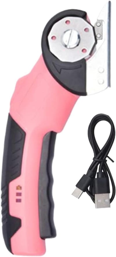 Elektrische Schaar - Draadloze Cutter - Hobby Knutselen - Ingebouwd LED Licht - 2 Snelheden - Roze