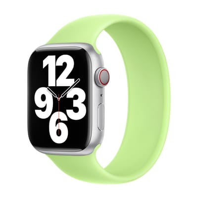 Apple Siliconen solobandje voor de Apple Watch | 38/40/41/42 mm - Maat 6 - Sprout Green