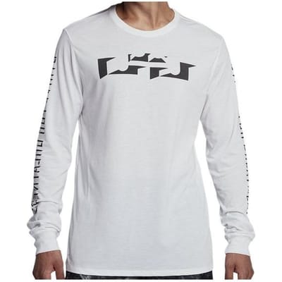 Nike Alfabet Logo Print Crew Neck Pullover Lange Mouw T-shirt Heren Tops Wit 882185-100 2XL gray