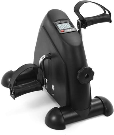 Mini Stepper - Hometrainer Fiets - Thuis Fitness - Verstelbare Weerstand - 41 x 38 x 31 cm - Zwart