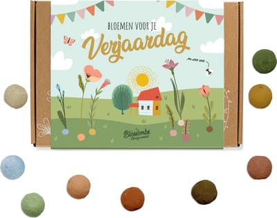 Blossombs - Giftbox Small 7st - Bloemen voor je verjaardag - Geschenkverpakking - Duurzaam