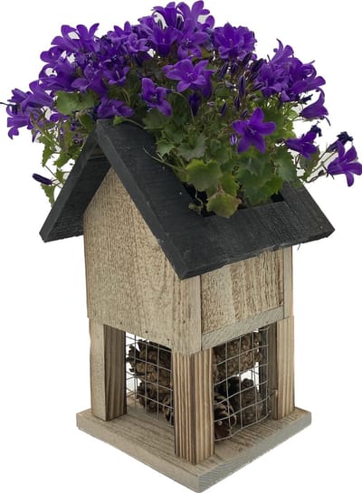 GARDEN SPIRIT Insectenhotel Bloempot klein 15 x 14 x 22 cm Dennenappels
